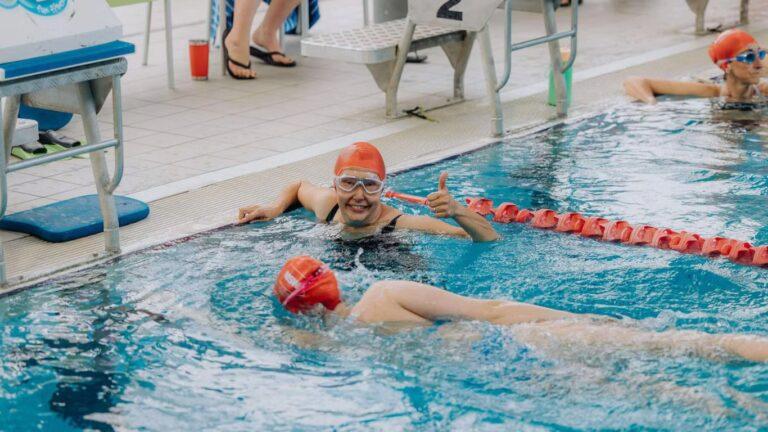 MSWA Swim Event Participants in the pool