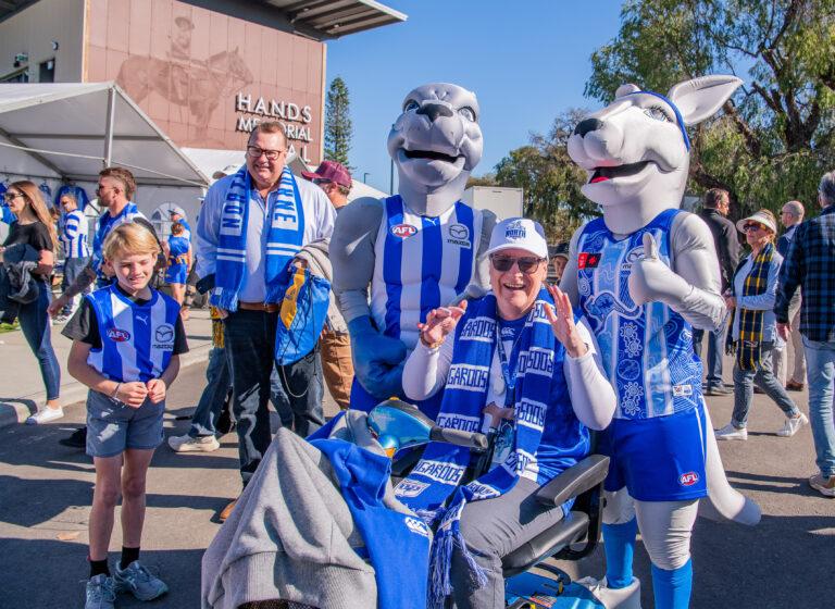 North Melbourne FC Fans at Hands Oval Bunbury AFL 2026